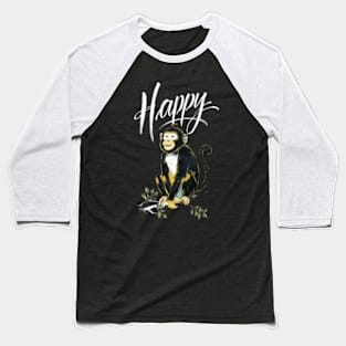 Happy Monkey Baseball T-Shirt